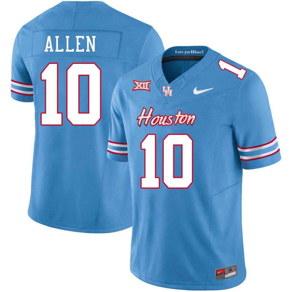 Houston Cougars #10 Kyle Allen College Football Jerseys Stitched Sale-Oilers